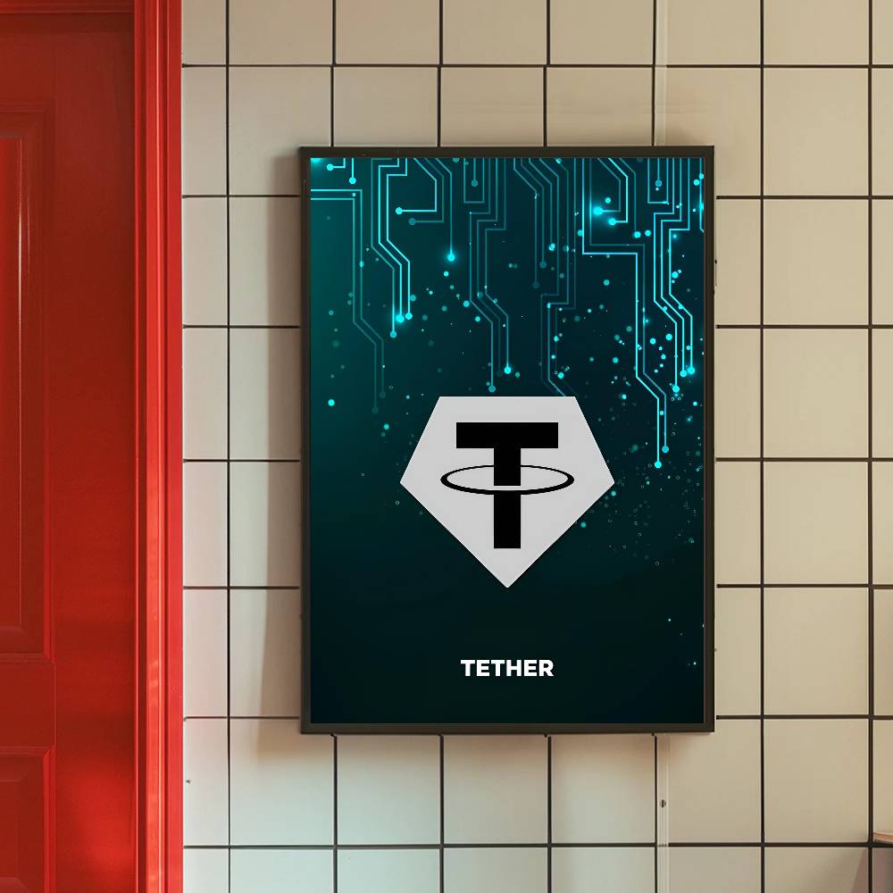 Tech Circuit Crypto Symbol Pos - огляд і ціна Tech Office Wall Art