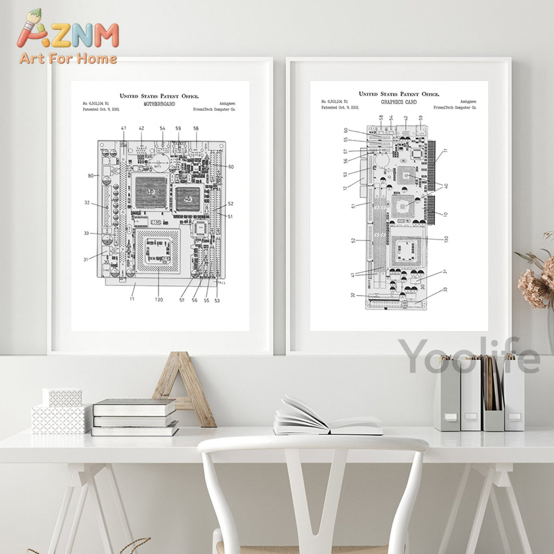 AZNM Computer Motherboard Pate - огляд і ціна Tech Office Wall Art