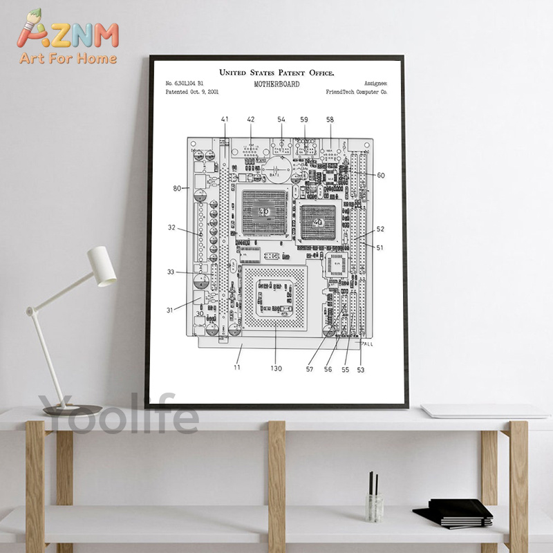 AZNM Computer Motherboard Pate - огляд і ціна Tech Office Wall Art