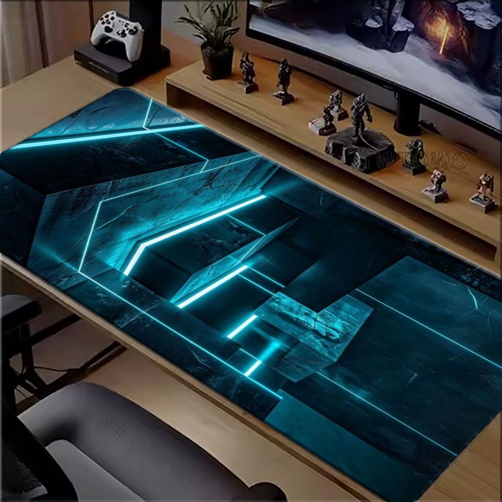 Cyan Neon Tech Geometric Large - огляд і ціна Office Tech Desk