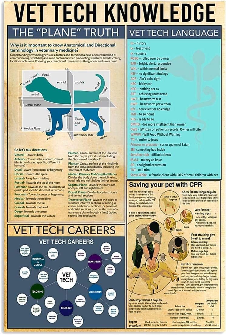ESETASOT Vintage Tin Sign Vet  - огляд і ціна Tech Office Wall Art