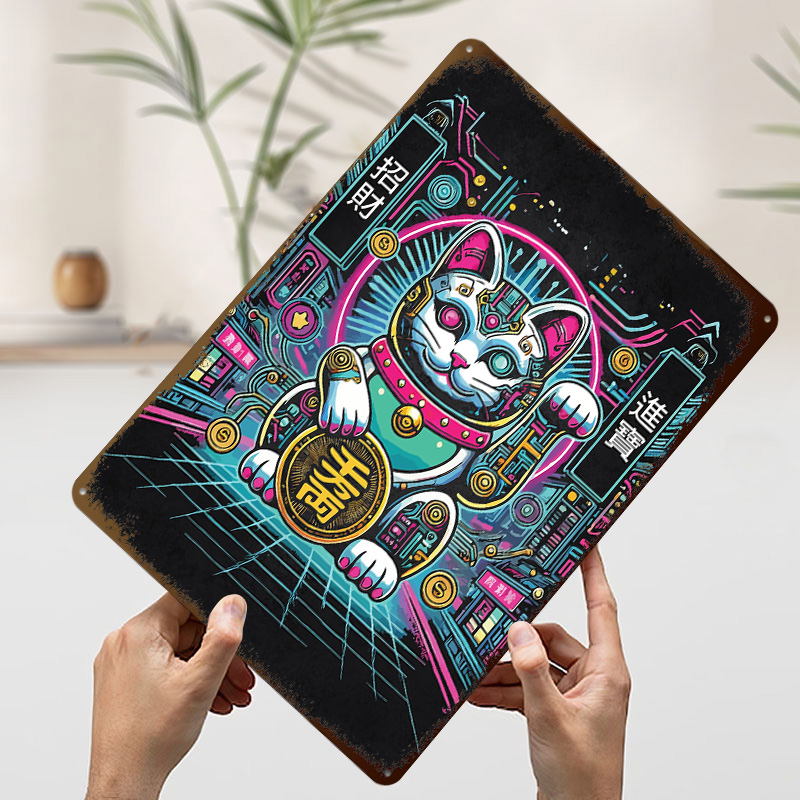 Cyberpunk Maneki Neko - Tech F - огляд і ціна Tech Office Wall Art