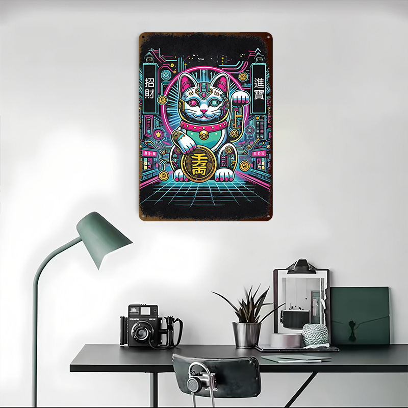 Cyberpunk Maneki Neko - Tech F - огляд і ціна Tech Office Wall Art