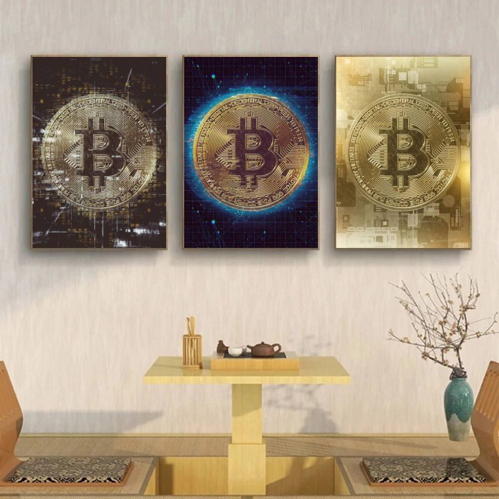 Cyber Tech Circuit Golden Coin - огляд і ціна Tech Office Wall Art