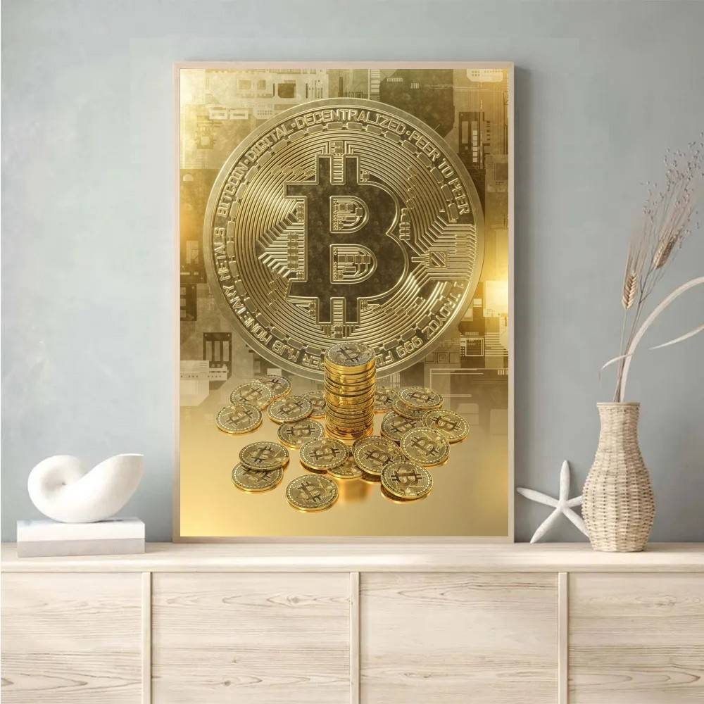Cyber Tech Circuit Golden Coin - огляд і ціна Tech Office Wall Art