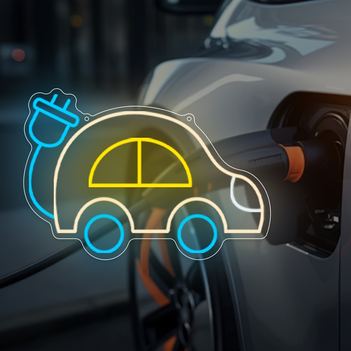 Electric Car Charging EV Theme - огляд і ціна Tech Office Wall Art