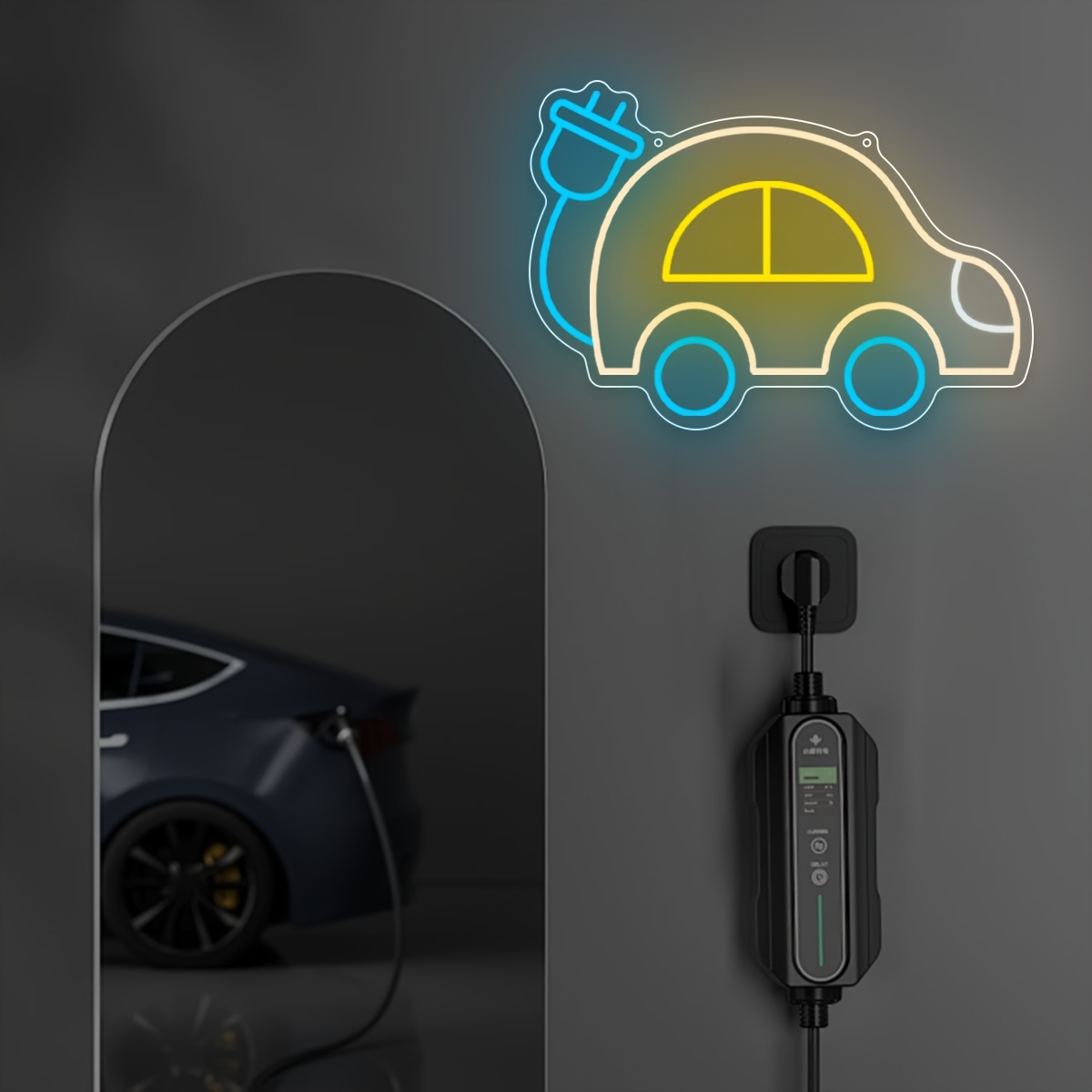 Electric Car Charging EV Theme - огляд і ціна Tech Office Wall Art