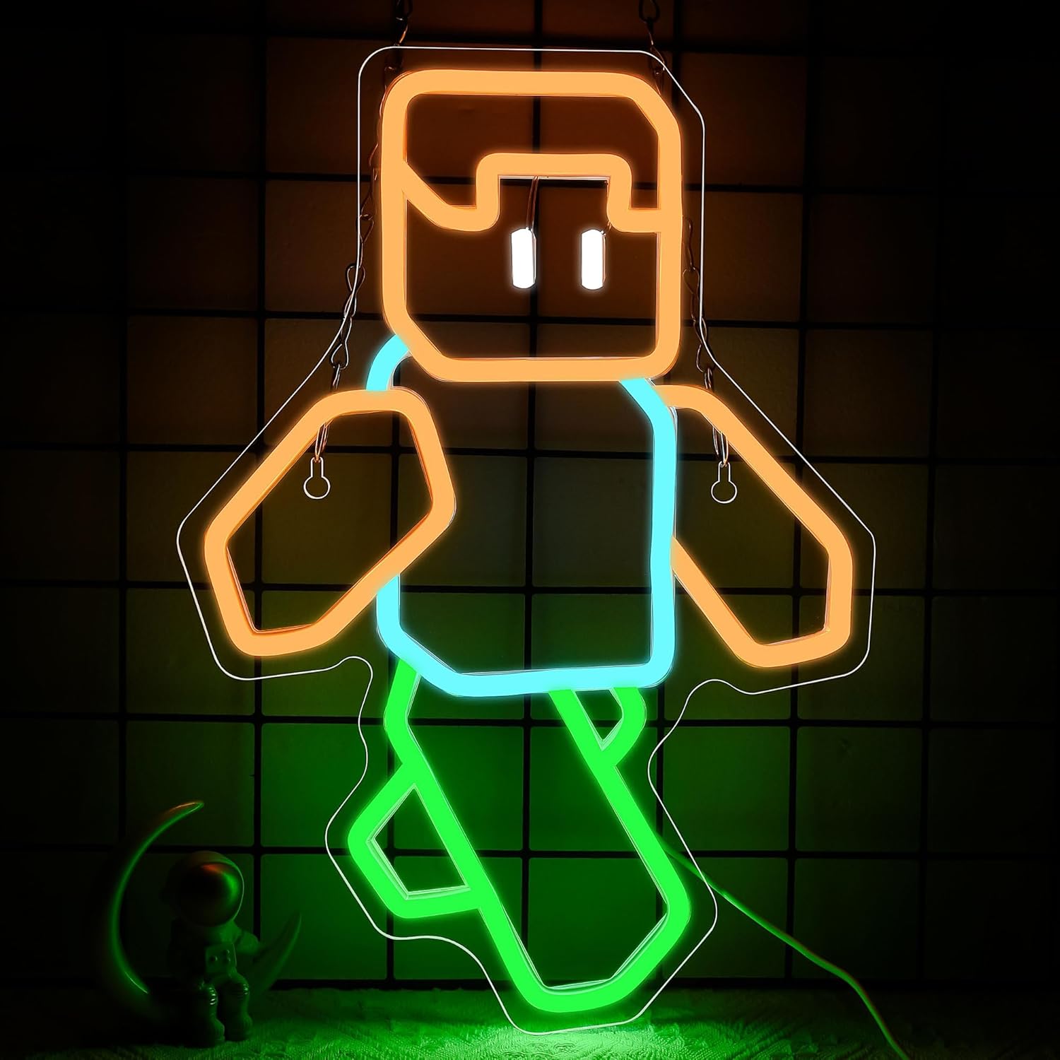 Pixel Art Character Neon Sign  - огляд і ціна Tech Office Wall Art