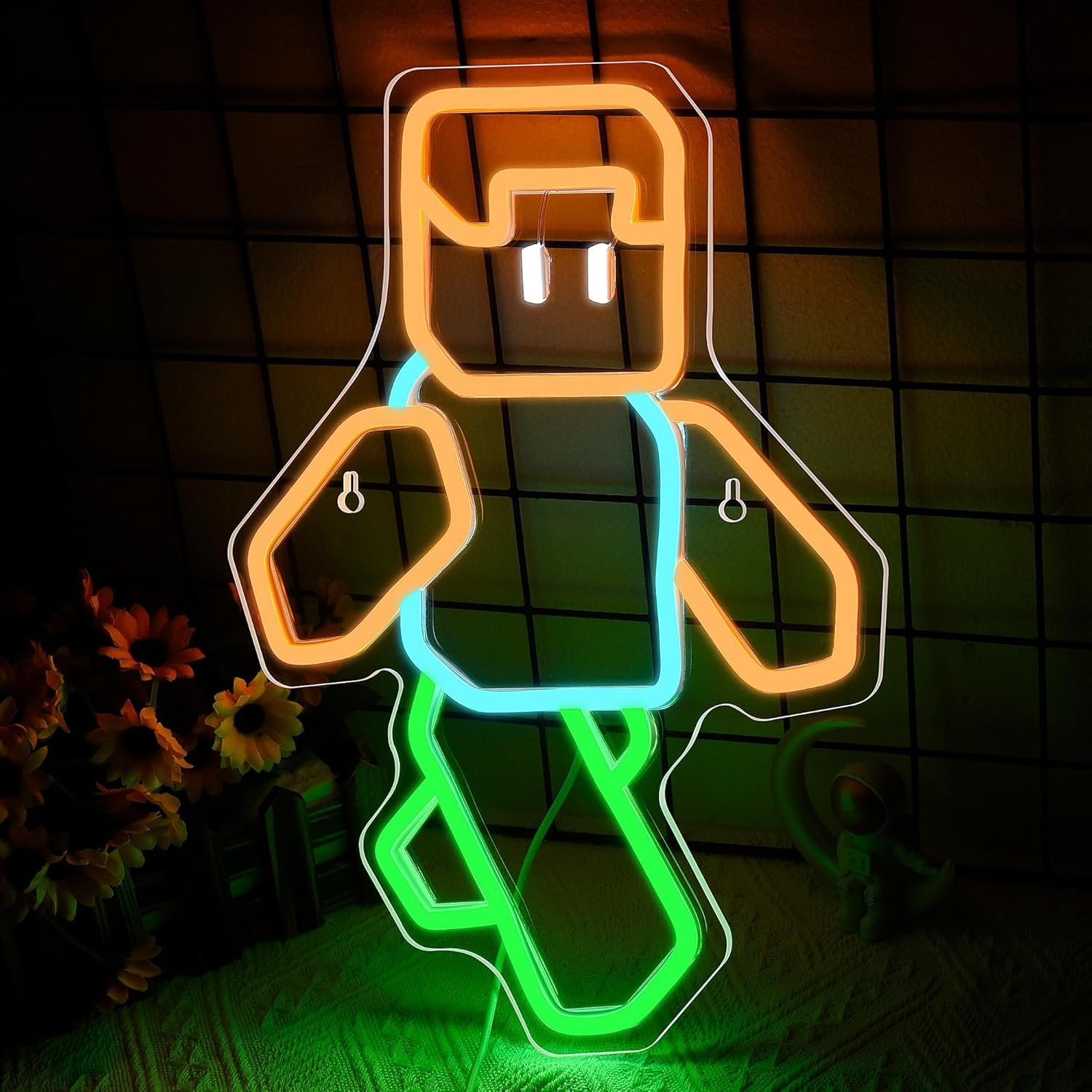 Pixel Art Character Neon Sign  - огляд і ціна Tech Office Wall Art
